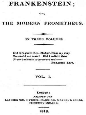 cover image of Frankenstein; Or, The Modern Prometheus